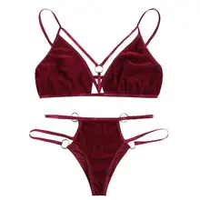 Горячее эротическое сексуальное женское нижнее белье, сексуальное нижнее белье, Lenceria mujer, экзотическое бархатное нижнее белье, ночная сорочка, комплект из бюстгальтера и трусиков