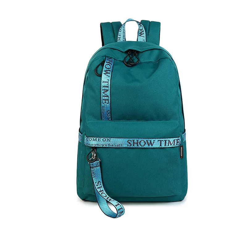 Водонепроницаемый повседневный рюкзак для путешествий, женский рюкзак с буквенным принтом, школьная сумка для влюбленных, для колледжа, девочек, рюкзак для ноутбука - Цвет: Blackish green