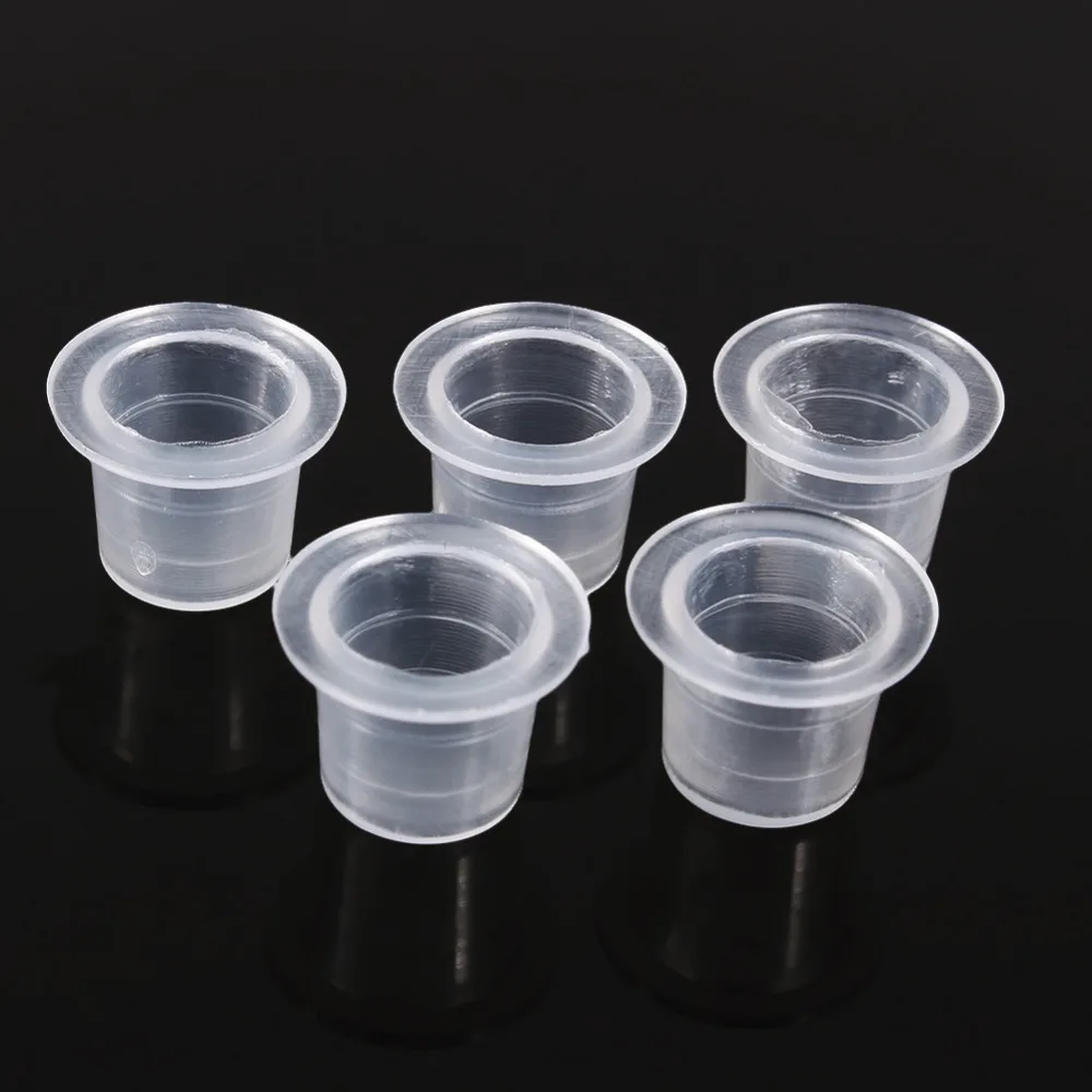

100Pcs/Set Small Tattoo Machine Microblading Pigment Ink Cups Makeup Tattoo Pigment Container Cups Holder Tattoo Supplies