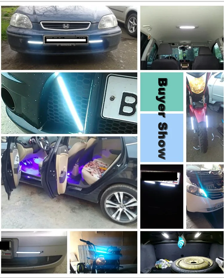 Хит продаж светодиодный дневный ходовой светильник DIY 65 COB DRL белый желтый синий