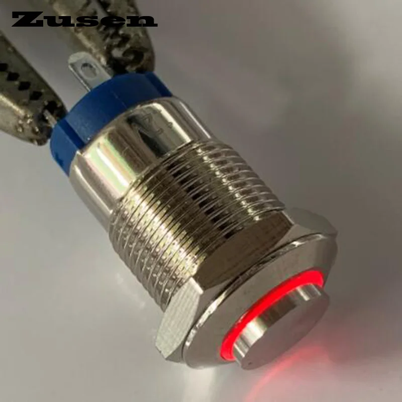 Zusen 12 мм фиксирующее кольцо светильник кнопка переключатель (ZS12H