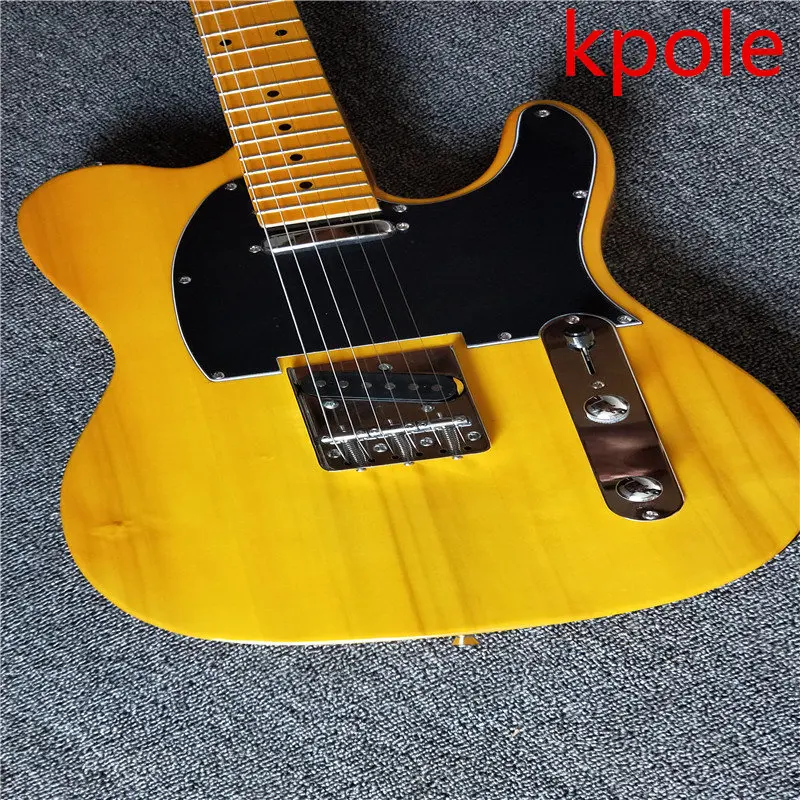Kpole electric guitar, transparent light yellow TL electric guitar