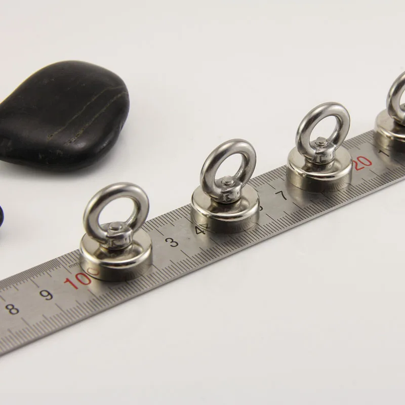 

1PCS D20mm fishing magnets hook pull force 3KG disc ring pot magnets rare earth permanent home hold