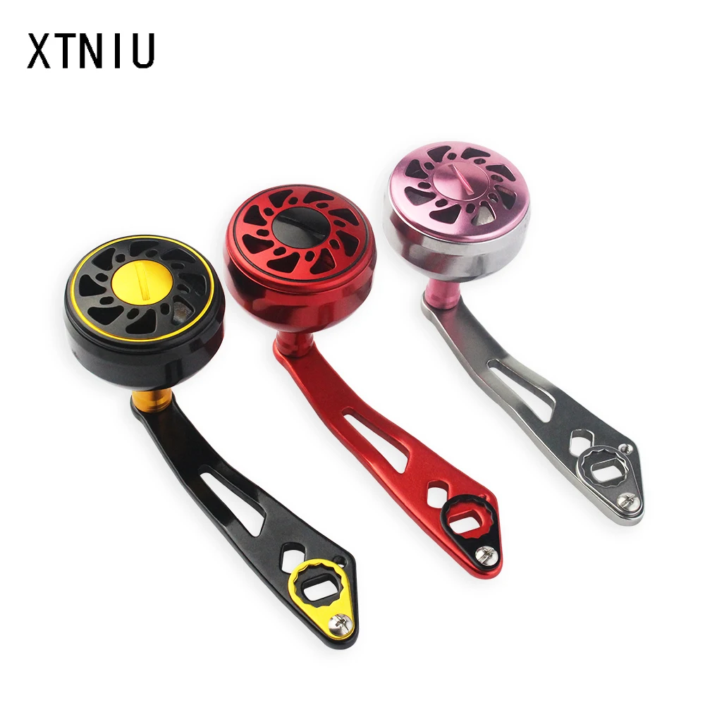 

XTNIU 8*5mm Double Holes Fishing Reel Handle Knob Aluminum Alloy Fishing Reel Handle For Left Right Hand Baitcasting Reel