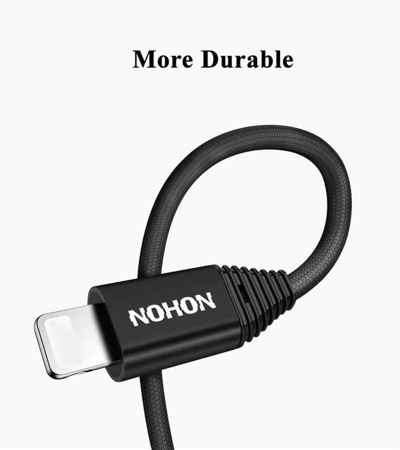 Nohon Type-C PD Cable to For Lightning iPhone X 8 Plus 8P 8 pin Phone Data Sync Cables For iPhone 7 6S 6 Plus 5S 5 Fast Charging Details (06)