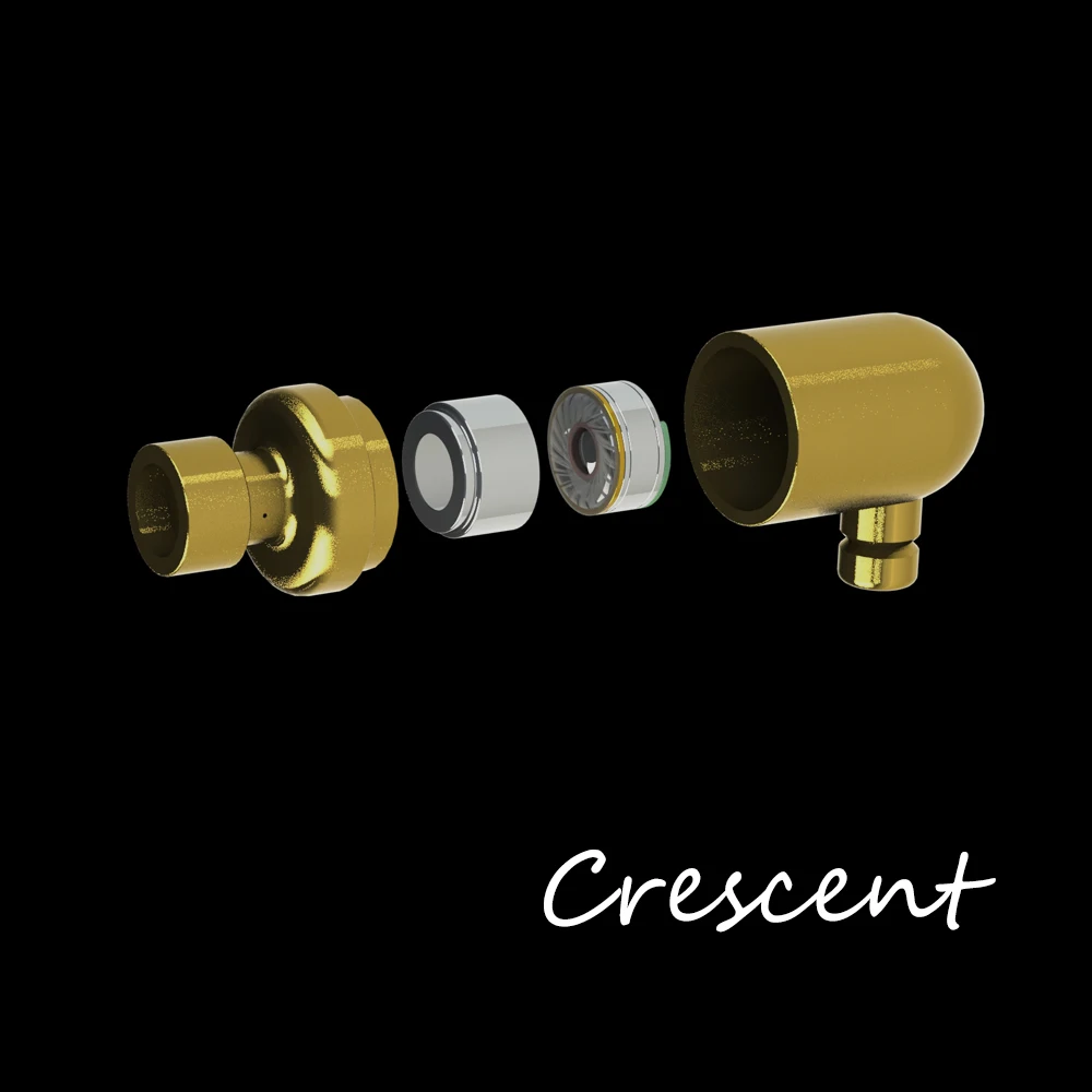 AK 100% Новые оригинальные наушники Moondrop Crescent In Ear Super Bass HiFi гарнитура латунные Headplug
