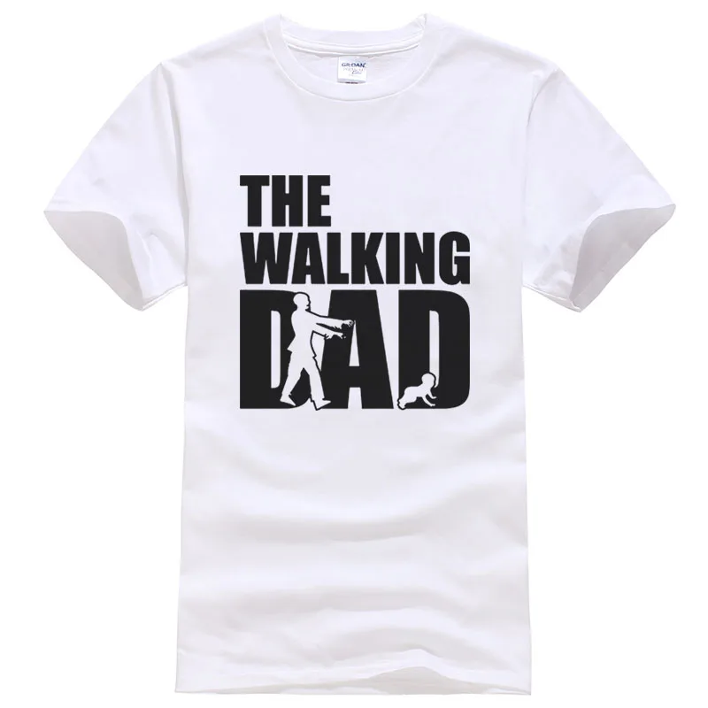 

The Walking Dad Fathers Day Gift Men's Funny T-Shirt T Shirt Men 2019 Short Sleeve Cotton Novelty Tops Tee Camisetas Hombre T492