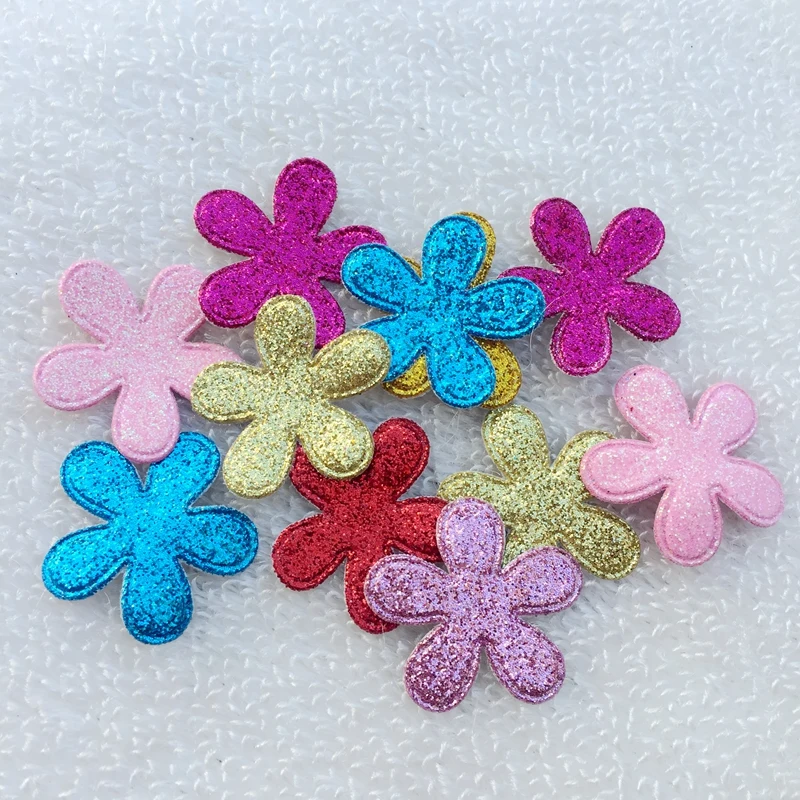 

NEW 80PCS Mix 35mm Spring Flower Appliques Crafts Wedding Making DIY -C72A
