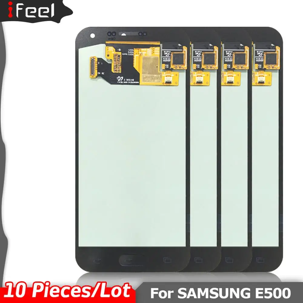 

10 pieces/lot LCDs For Samsung Galaxy Super AMOLED E5 E500 E500F E500H E500M Phone LCD Display Touch Digitizer Screen Assembly