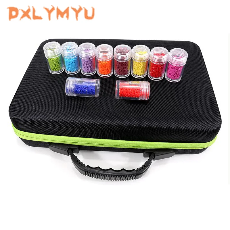 60-Bottles-Diamond-Painting-Box-Tool-Container-Storage-Box-Carry-Case-Holder-Hand-Bag-Zipper-Design