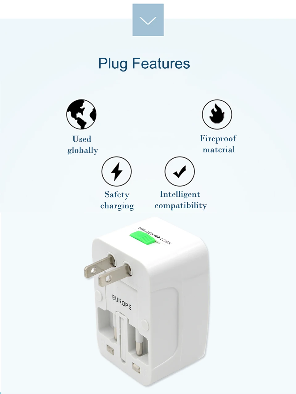 Common 250V 10A Universal EU UK AU US  AC Travel Power plug Charger Adapter Abroad Conversion Adaptor Socket Global Plug (6)