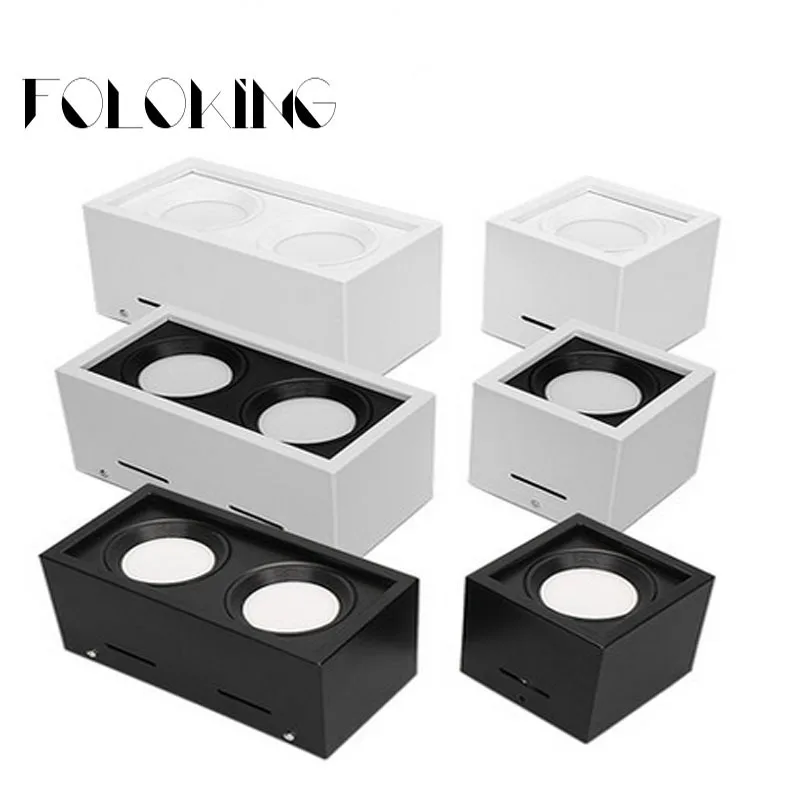 

Square COB LED Downlights 15W 20W 30W 40W Surface Mounted LED Ceiling Lamps Spot Light LED Downlights AC 85V-265V