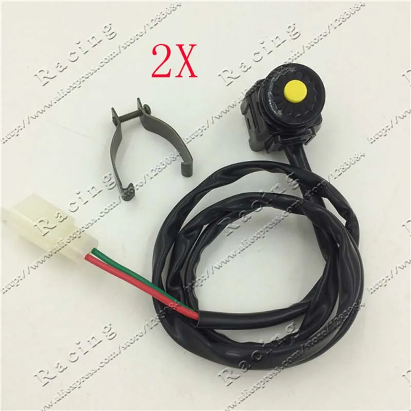 

2PCS Button Ignition Start Switch for YX Lifan SSR YCF Thumpstar Electric Start Pit Dirt Bike ATV Quad Buggy Scooter Motorcycle