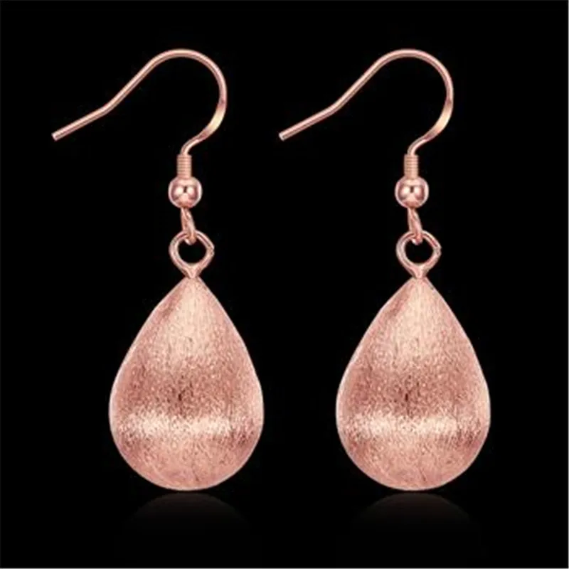 

Earrings Rose Gold Color Zircon Hollow Romantic Ladies Fashion Jewelry Drop Earrings Golden Color Water droplets1