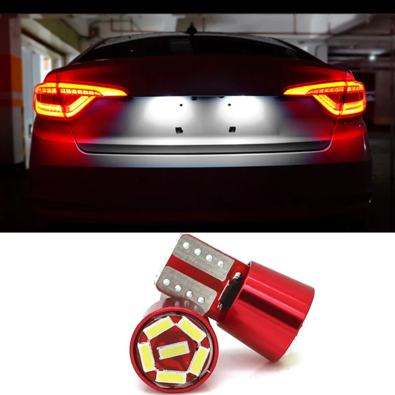 2x White Canbus T10 W5W 194 168 LED 4014 SMD 6 Leds Interior Lights