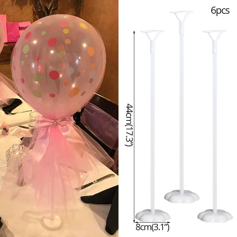 7 трубок 1 комплект подставка для воздушных шаров держатель для шарика колонна свадебные принадлежности для украшения стола детский душ детские аксессуары для вечеринки по случаю Дня Рождения - Цвет: 6set Balloon Stand