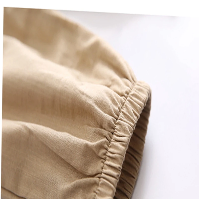 Baby Boys and childrens jeHaroun pants clothes In the summer Loose thin section Boys kids fashion Pure color 7 minutes of pants Clothing (16)