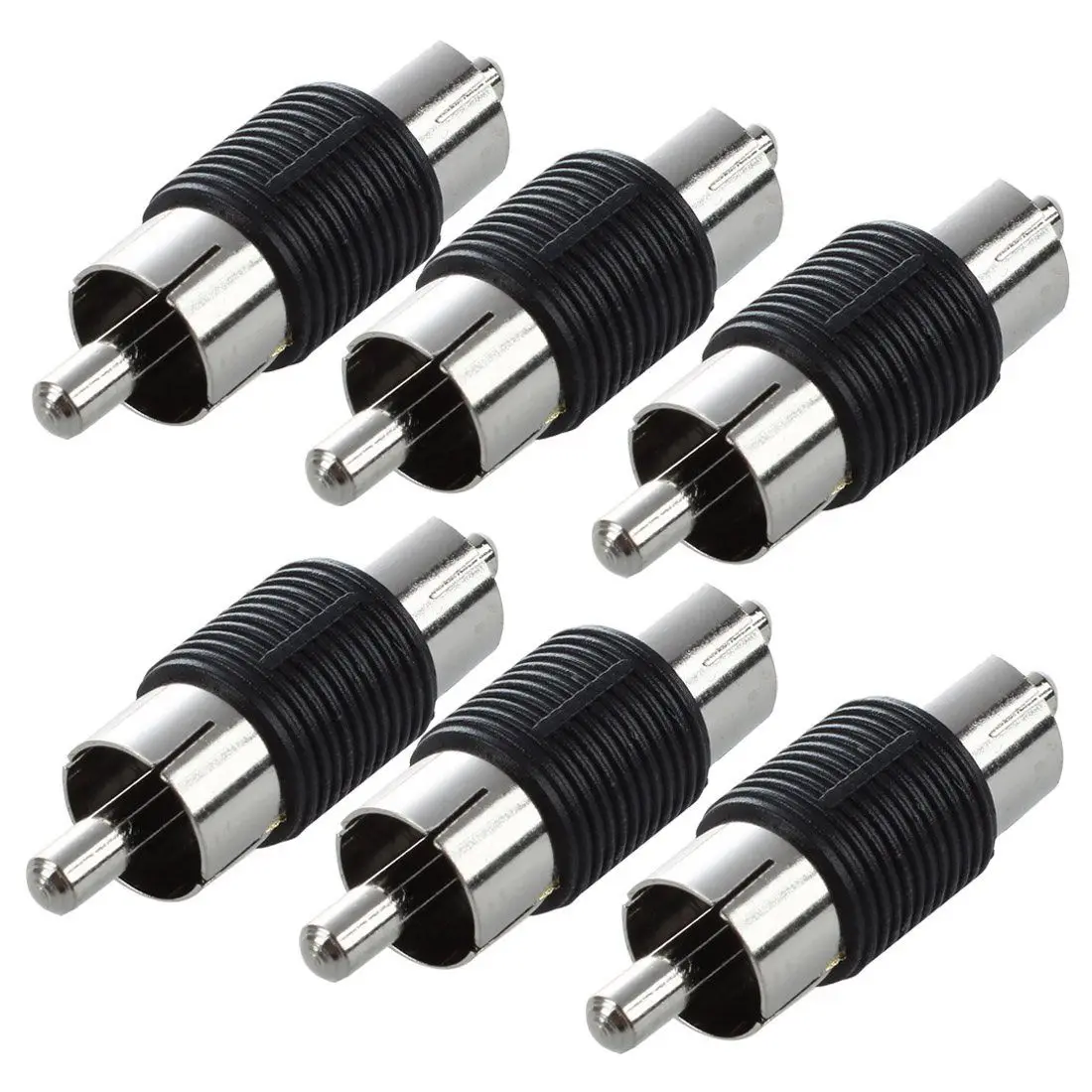 

Straight AV RCA Male to Male Connectors Couplers Adapters 6 Pcs Dropshipping