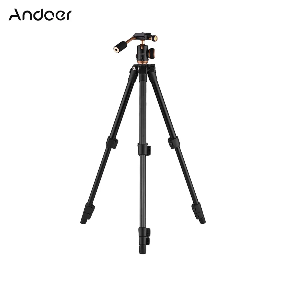 Andoer Q160S штатив Портативный Алюминий сплав Камера видео легкий штатив для путешествий 3-х секционный штатив-Трипод стойка для DSLR ILDC Камера s