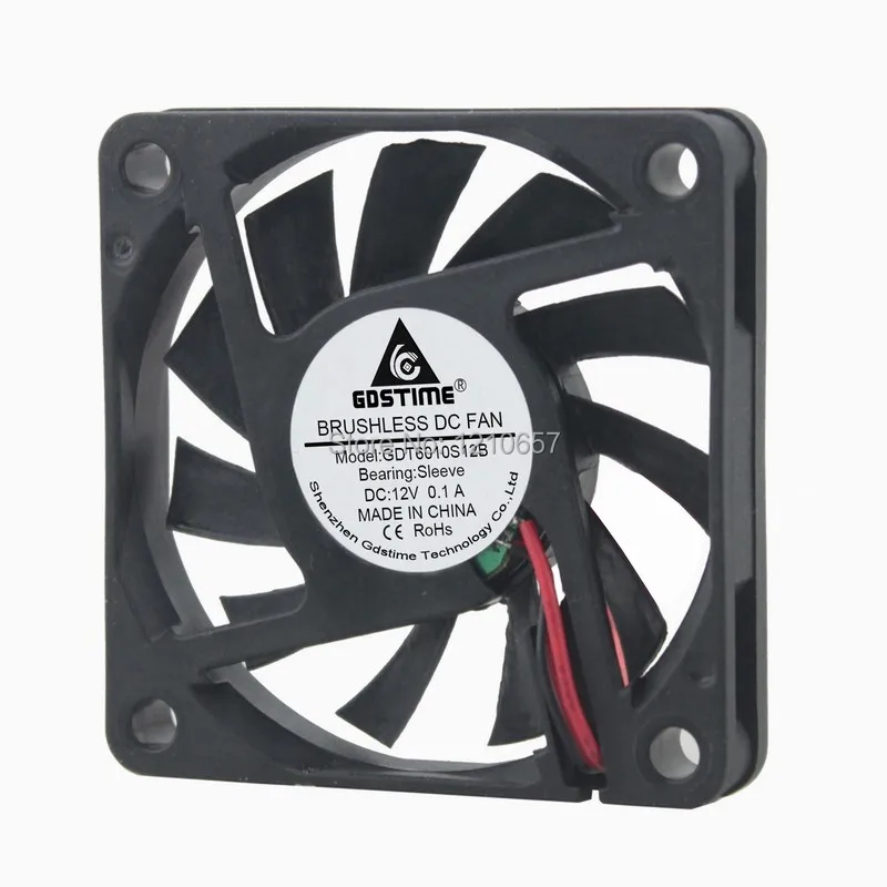 50 шт. в партии Gdstime DC 12 В 6 см 60 мм 60*60x10 6010S охлаждающий двигатель компьютера без