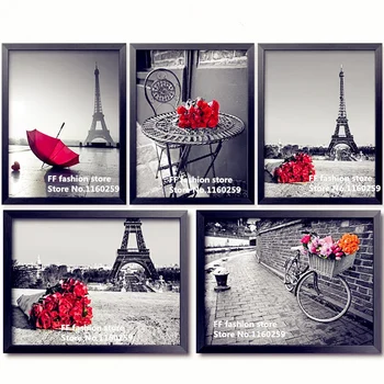 

Square drill diamond Embroidery Paris rose Mosaic painting kit rhinestone diy diamond painting unfinished room decoration Craft