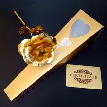 50 шт./лот, позолота 24 К, позолота, розовая, свадебная, золотая, розовое золото, смоченная 24 К, Золотая Роза, искусственный цветок, опт, персонализированный