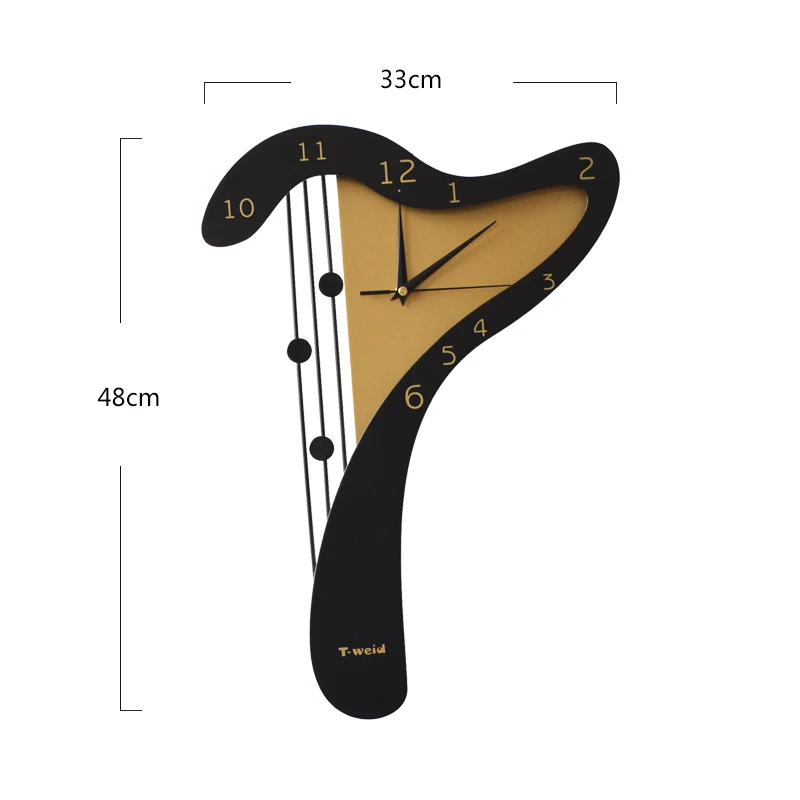 Деревянные арфы настенные часы современный дизайн арфы настенные часы домашний декор настенные часы