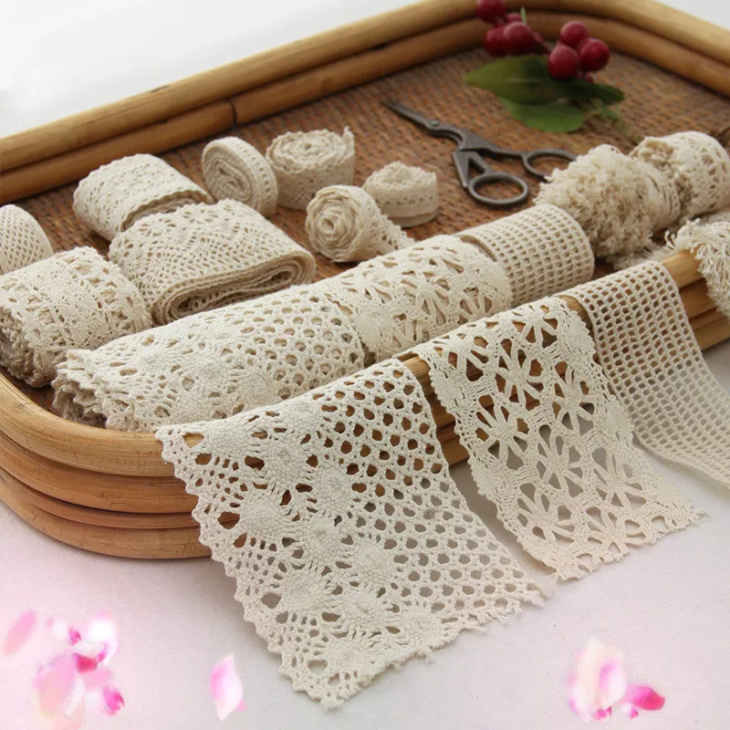 

3-7CM 25 yards(5 yards/pc,5pcs/lot) quality COTTON LACE TRIM GORGEOUS random size