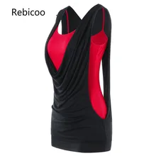 Neck Faux Twinset Panel Cut Out Sleeveless Tank Top Womens Summer Clothing 2018 Fashion Sexy Top Female Tanktop Neck Faux Twinset Panel Cut Out Sleeveless Tank Top Womens Summer Clothing 2018 Fashion Sexy Top Female Tanktop