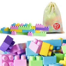 90 шт. большие строительные блоки большие Кирпичи DIY различные модели раннего образования игрушки для детей подарок на день рождения