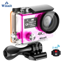 Winait высокой четкости спортивный цифровой видеорекордер 4K Cam шлем Экшн-камера ультра широкий 170D Рыбий глаз объектив wifi Пульт дистанционного управления
