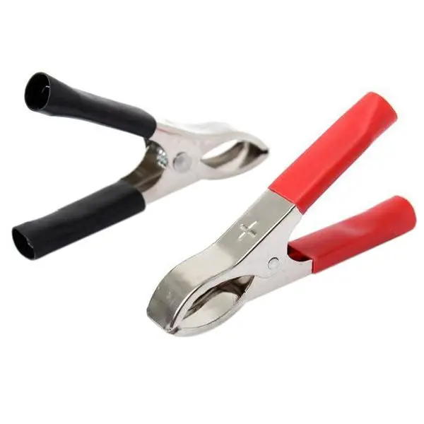 

2 Pieces Metal Plastic Crocodile Clamp Alligator Car Caravan Battery Test Clamp Test Lead Clip for Battery 75mm 30A