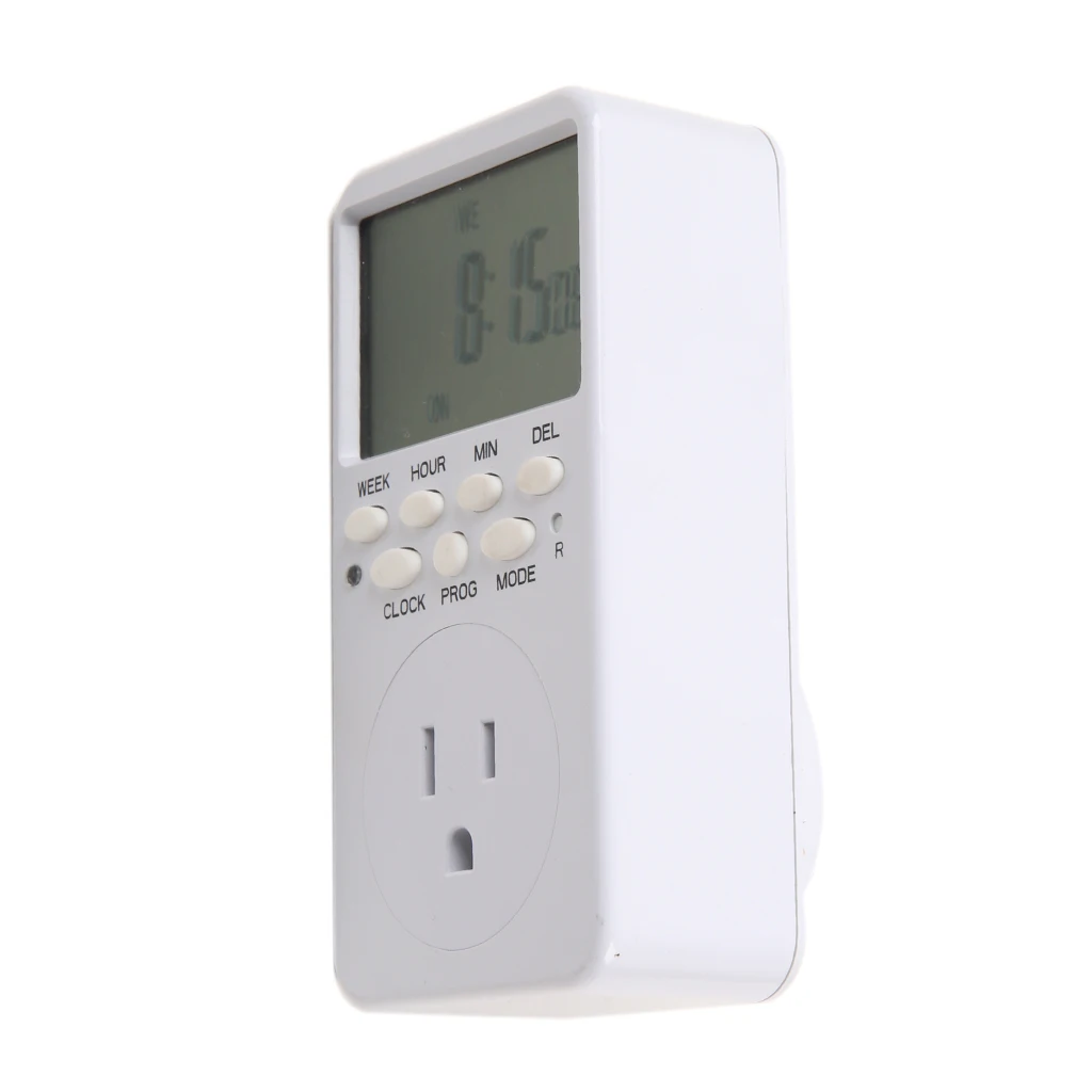 7 Days 24 Hours Digital Timer Switch US Plug Kitchen Smart Power Timer Outlet Programmable Timing Socket