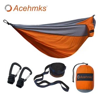 

Acehmks Aluminum Alloy Snap Hammock Ultralight Camping Swing With 2 Tree Straps Double XXXL Size 300CM*200CM Free Shiping