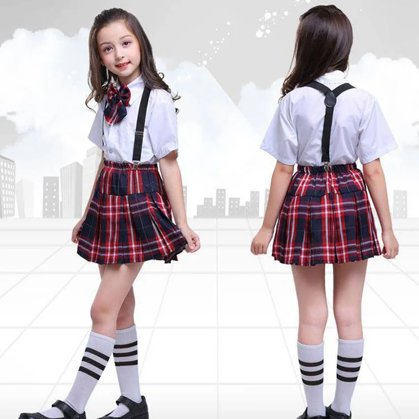 Buy 100 170cm Primary School Uniform for Girls Plaid