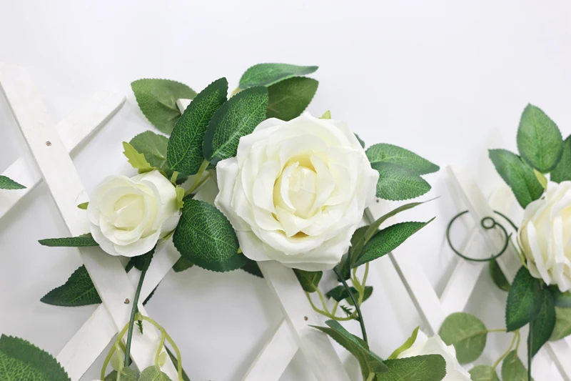 JAROWN Artificial 2m Multi Flower High Quality Rose Vine Fake Flower European Rose Home Wall Hanging Rattan Wedding Decor Flores (31)