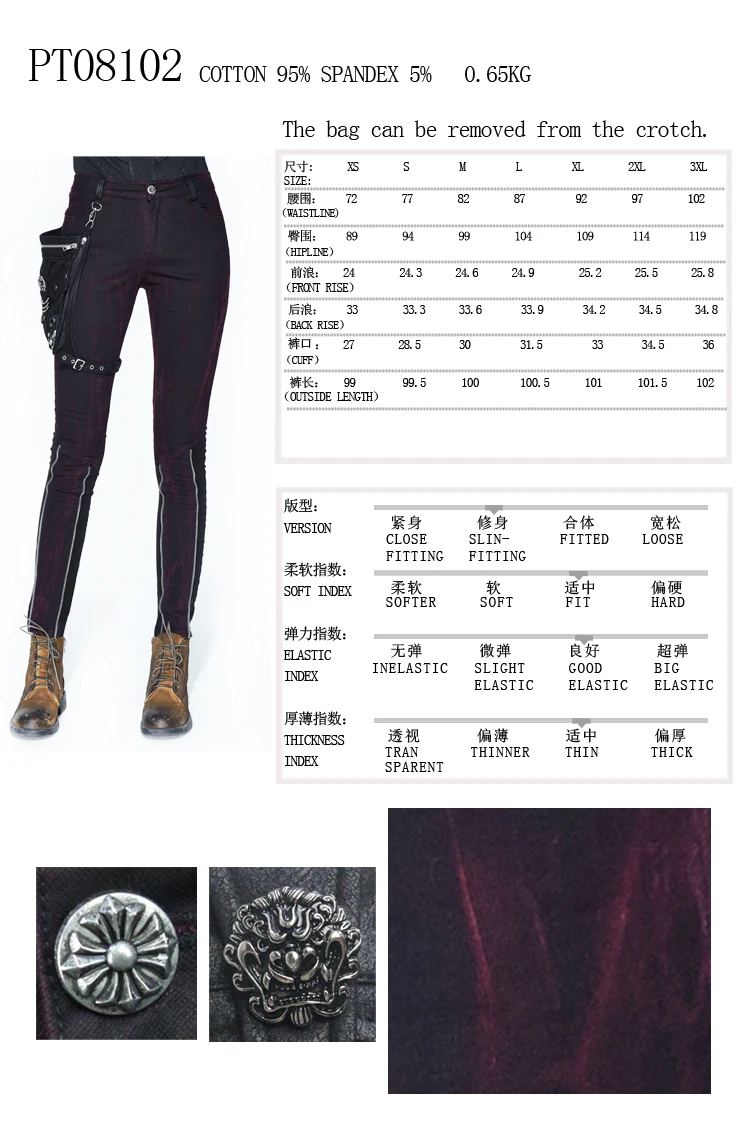 PT08102 SIZE CHART