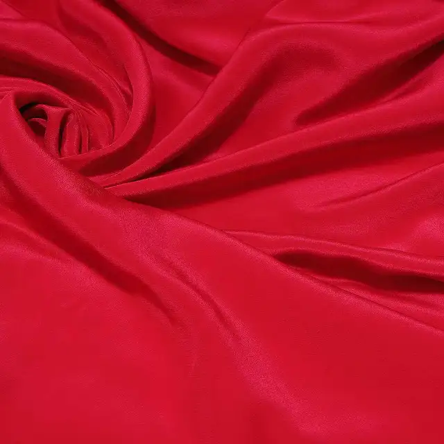 Hot Red Color 114cm Wi2de 12momme 100 Pure Silk Crepe De Chine Hot Red Color 114cm Wi2de 12momme 100 Pure Silk Crepe De Chine Fabric By The Mete 1 Yard 252
