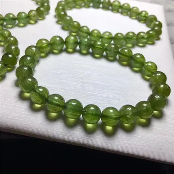 

Natural Green Spodumene Beads Crystal Bracelet AAA 8.5-7.5mm