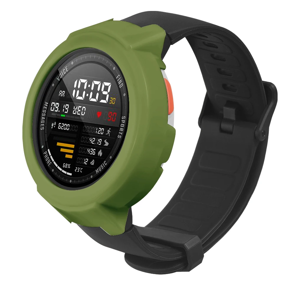 2в1 для Huami Amazfit Verge ремешок силиконовый Смарт-часы+ PC Рамка Защитные чехлы крышка оболочка для Huami Amazfit Verge3