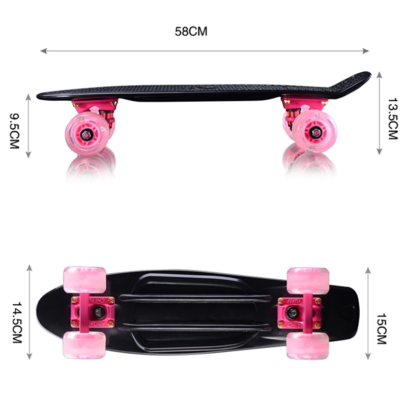 

Four-wheel Mini Pastel Color Cruiser Skateboard Street Long Skate Board Outdoor Sports For Adult or Children