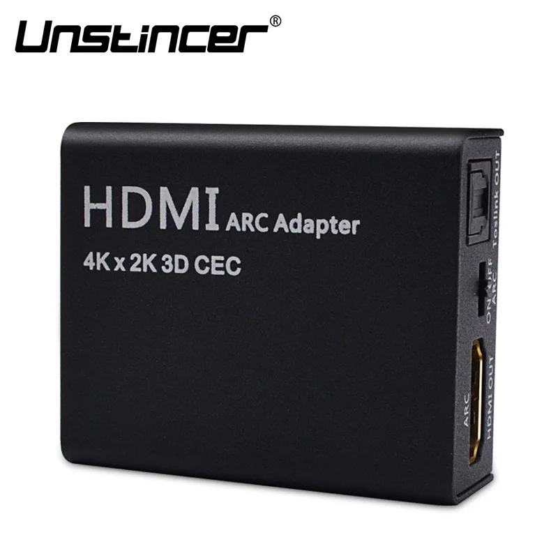 UNSTINCER HDMI to HDMI ARC Adapter with Optical Toslink SPDIF Output