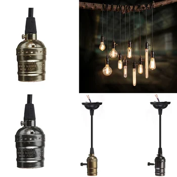 

Edison Lamp Base Pendant light Holder AC110-240V E27 LED Bulb Screw Socket Base Cable for Retro Incandescent
