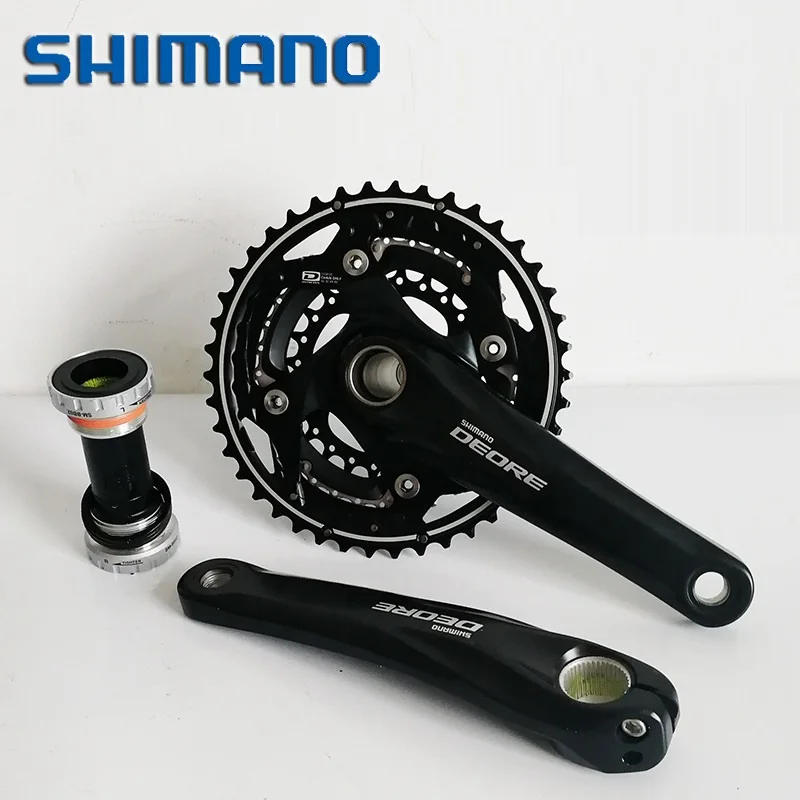 

SHIMANO DEORE FC M610 Crankset Crank 170mm 175mm 42T 32T 24T Teeth Chainring With Bottom Bracket BB52 10/30 Speed Mountain Bike