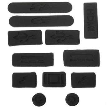 

12 in 1 USB plug Cover Anti-Dust Silicone For Macbook Pro 13 "15" air 11 "Black