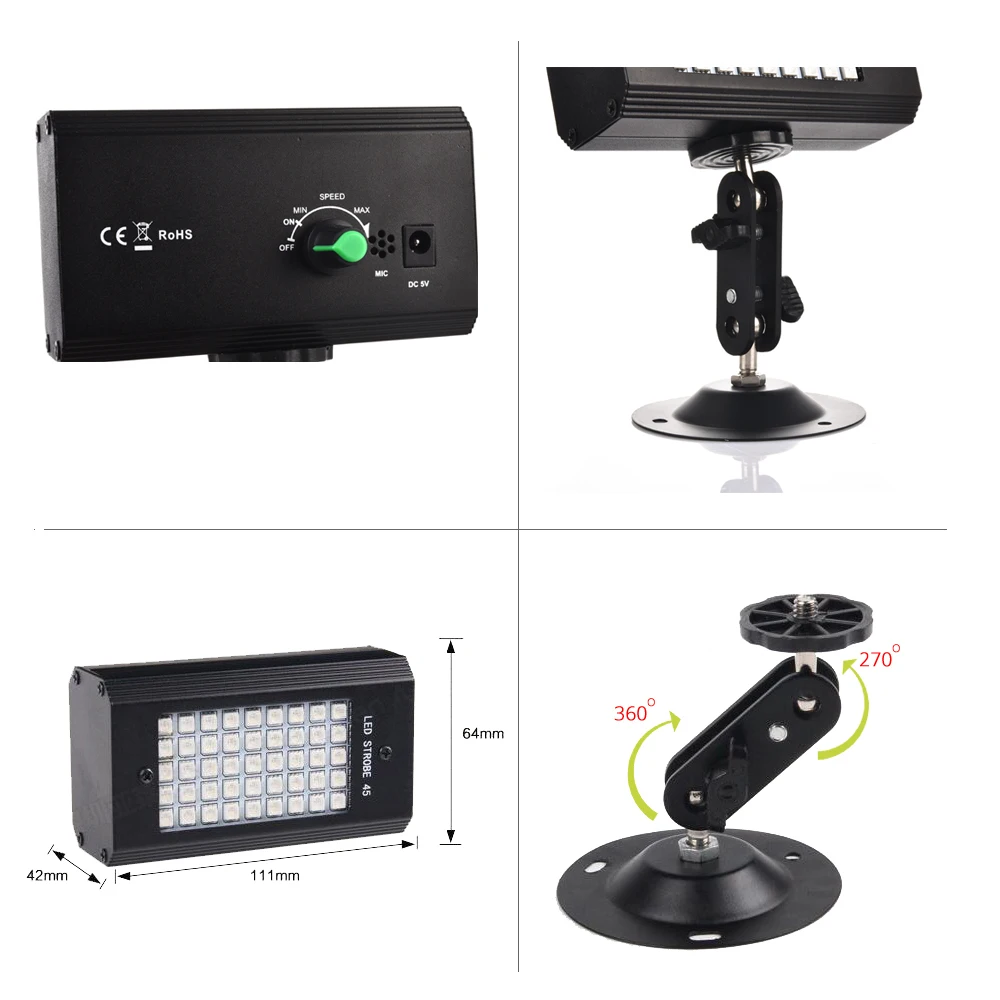 ديسكو الإضاءة مصطربة مصابيح حفلات RGB اللون ضوء الموسيقى جهاز عرض ليزر ديسكو أضواء للمنزل USB 5 V/110 V 220 V الاتحاد الأوروبي الولايات المتحدة التوص...