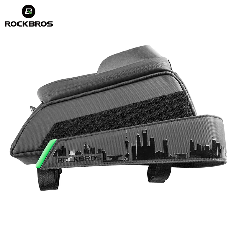 Cheap ROCKBROS Bicycle Bag Front Tube Bike Phone Bag Touch Screen Saddle Bag Waterproof Cycling Frame 5.8/6 Inch MTB Bag  Accessories 3