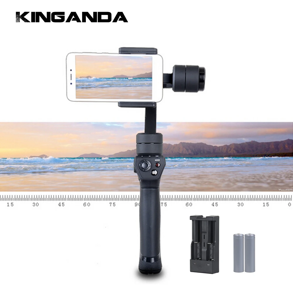 Handheld Gimble PTZ Stabilizer 3 Axis Triaxial Smart Mobile Cell Phone Action Camera Kit Selfie
