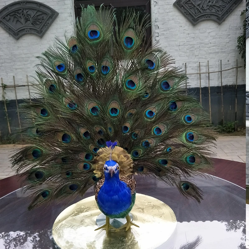 Большой 65x60 см моделирование красочные перья Павлин птица ремесленных реквизит, украшения дома и сада подарок p0391