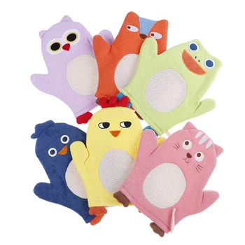 

1PCS Cute New Animal Fox Penguin Cartoon Soft Baby Bath Brush Newborn Baby Shower Glove Kid Necessaries